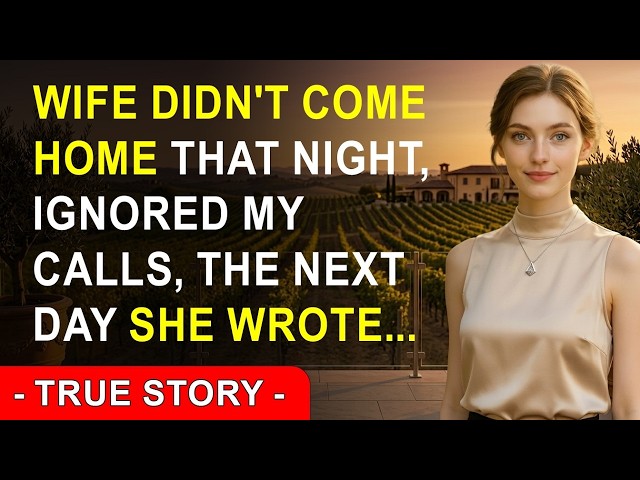 Wife Didn't Come Home That Night, Ignored My Calls, The Next Day She Wrote