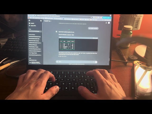 ASMR chat gpt teaches me SQL