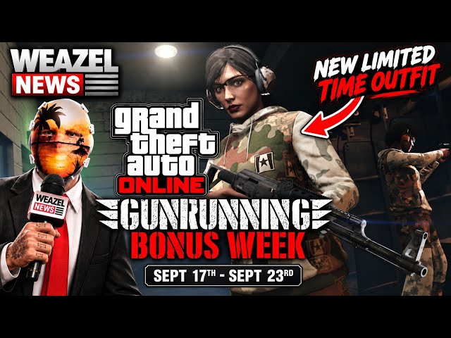 GTA Online NEW Gunrunning Bonus Week! FREE $1,000,000, Limited Outfit & FREE Bunker 