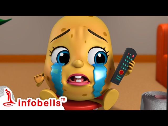 ചെറിയ കുഞ്ഞ് കളിക്കുന്നു - Playful Little Potato Baby | Malayalam Rhymes & Cartoons | Infobells
