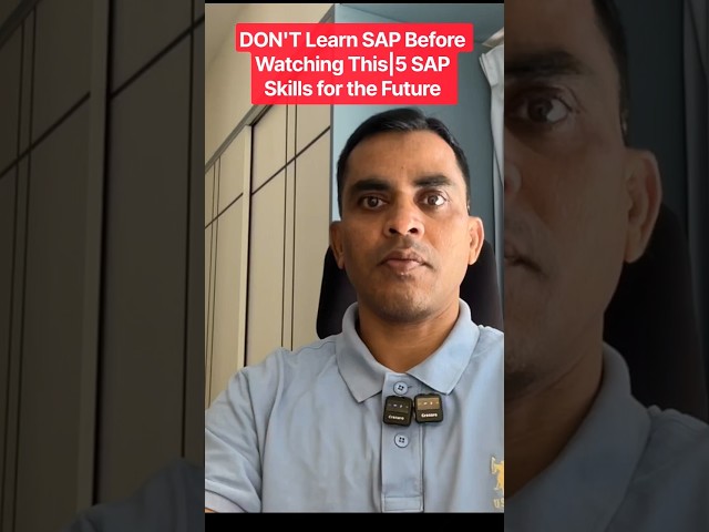 DON'T Learn SAP Before Watching This! 🚨 | 5 SAP Skills for the Future #sapmentors #sap