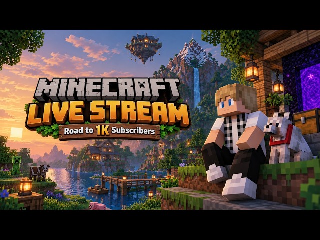 🔴MINECRAFT LIVE TELUGU | MINECRAFT SURVIVAL LIVE AND FUN💚🔥 | Road to 1K Subs! #minecraft