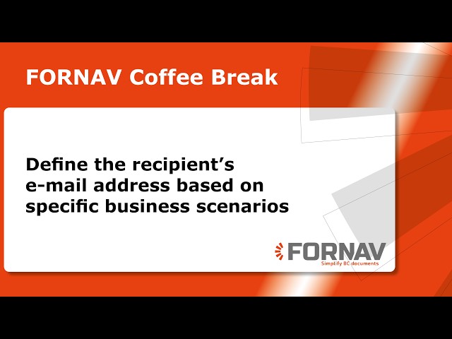 Define the recipient’s e mail address based on specific business scenarios