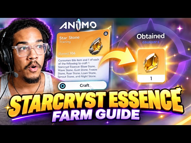 How To FARM Starcryst Essence FAST in Aniimo! | RARE Material Guide