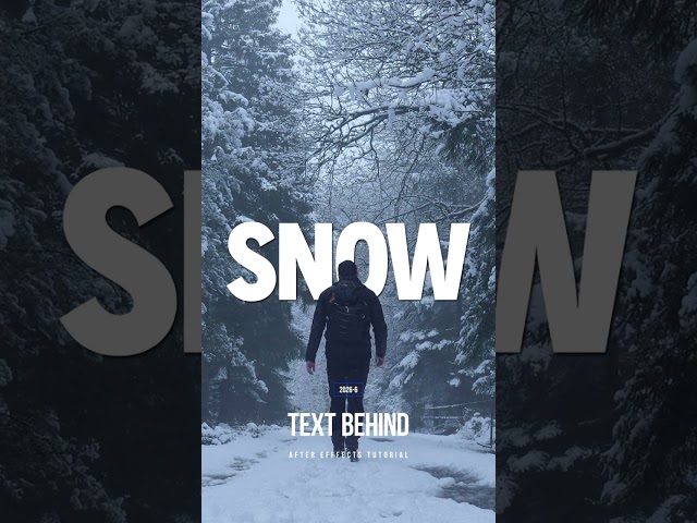 After Effects: Cinematic Text Behind Subject Using Object Matte