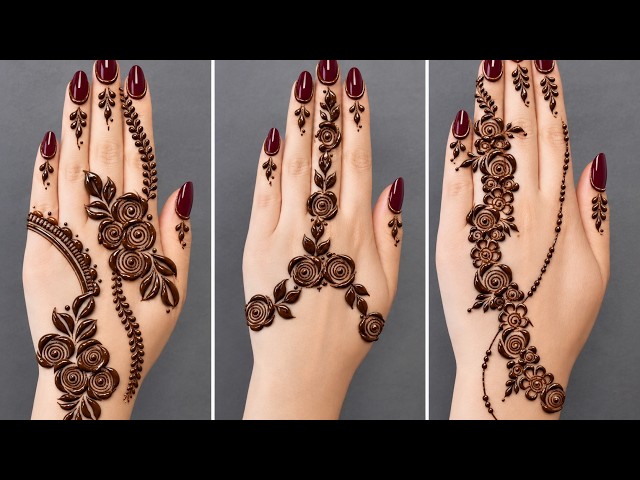 Top 3 Stylish Back Hand Mehndi | easy mehndi design | mehndi ka design | mehndi designs | mehndi