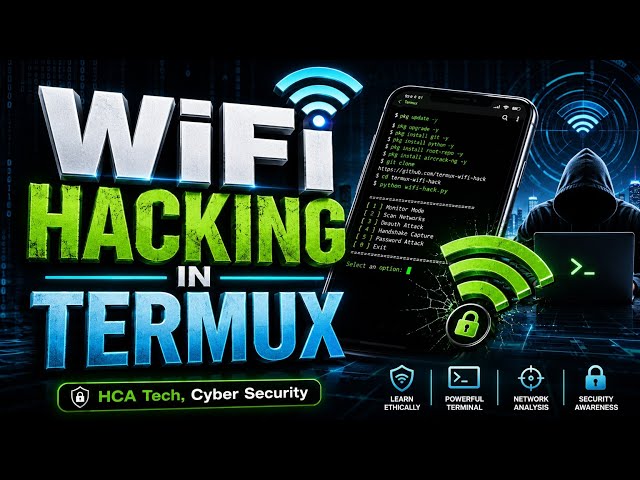 Wi-Fi Hack in Mobile || Learn Wi-Fi Protection & Ethical Hacking Basics || HCA Tech Cyber Security.
