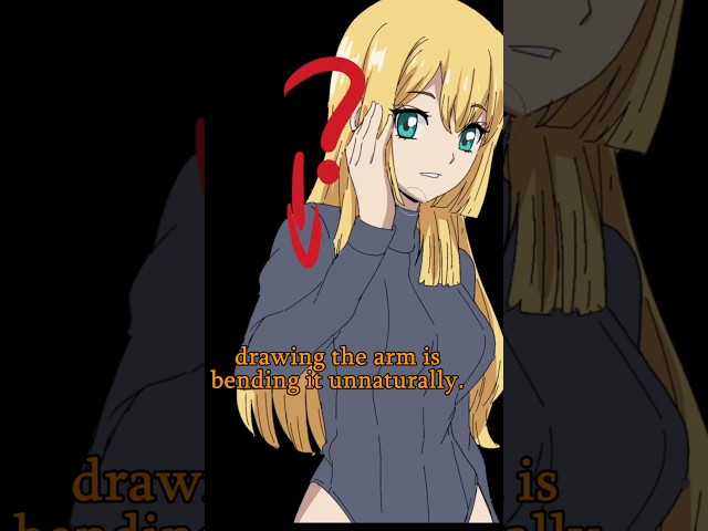 Mistake When Drawing Arm - Quick Art Tips #art #sketch #shorts #tutorial #drawingtutorial #anime