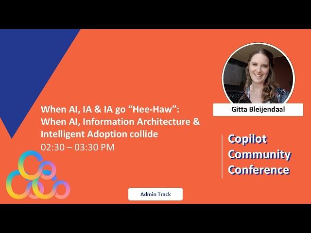 Gitta Bleijendaal - When AI, Information Architecture & Intelligent Adoption collide