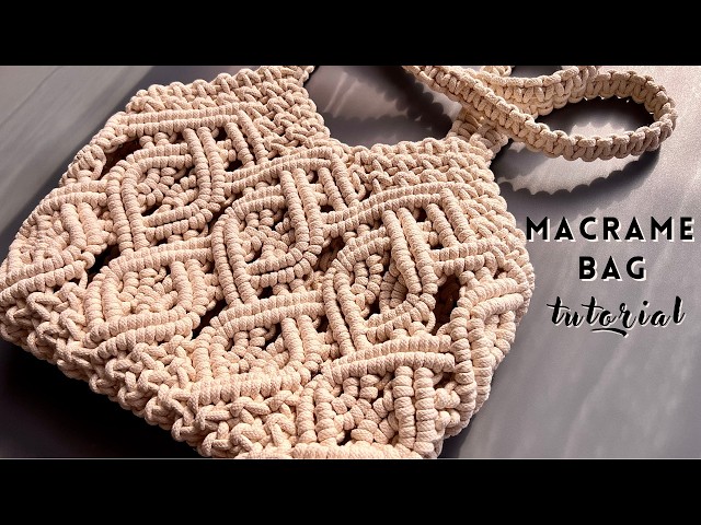 Macrame BAG Tutorial │ DIY Macramé Bag Without Fringe