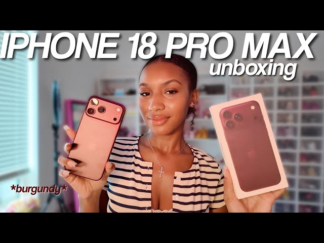 iPHONE 18 PROMAX Unboxing Burgundy 1TB  + Accessories