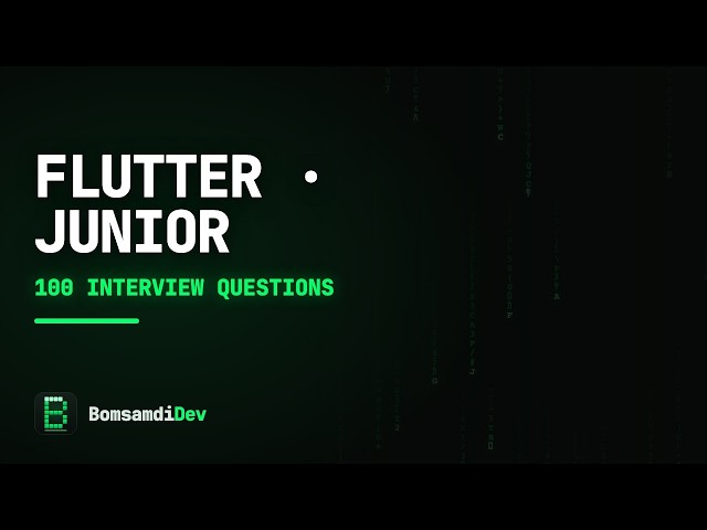 Flutter Interview Questions — Junior Level (100 questions, answers and memory hooks)