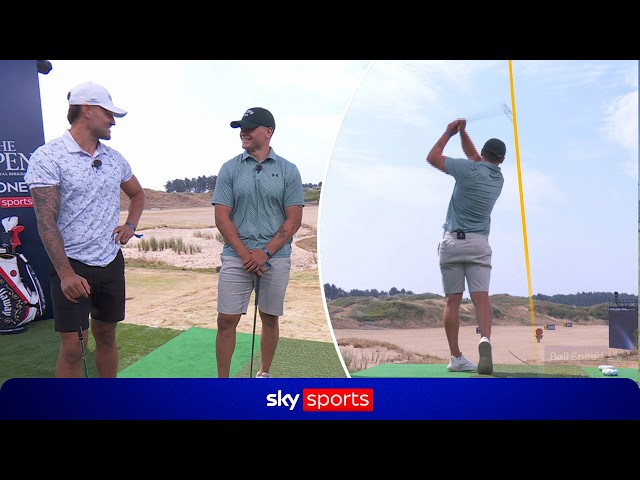 Leeds Rhinos teammates get competitive in Open hole-in-one challenge!