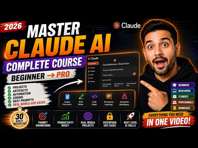 Claude AI Tutorial 2026: Everything You Need in One Video