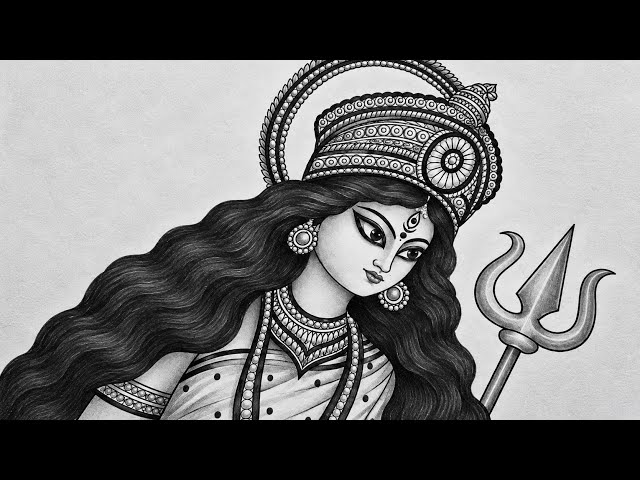 Maa Durga Drawing