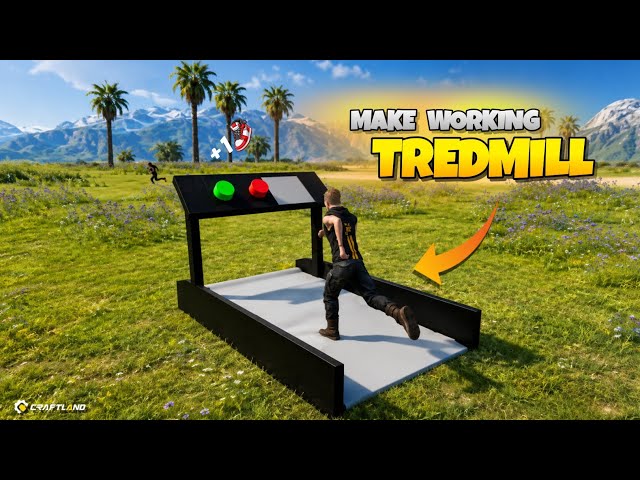 Make a Working Treadmill in Free Fire Craftland!