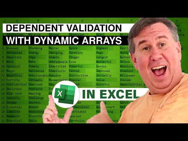 Excel Conditional Drop-Down Lists Using Dynamic Arrays - Episode 2248