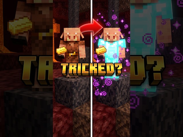 Can You Trick a Piglin in Minecraft? 🐷✨ #shorts