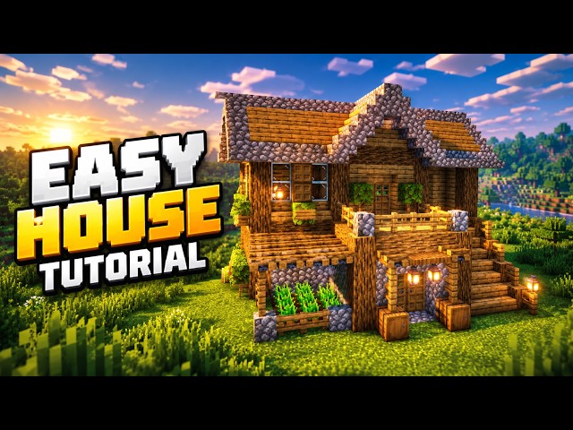 Minecraft Survival House Tutorial | Easy Wooden House