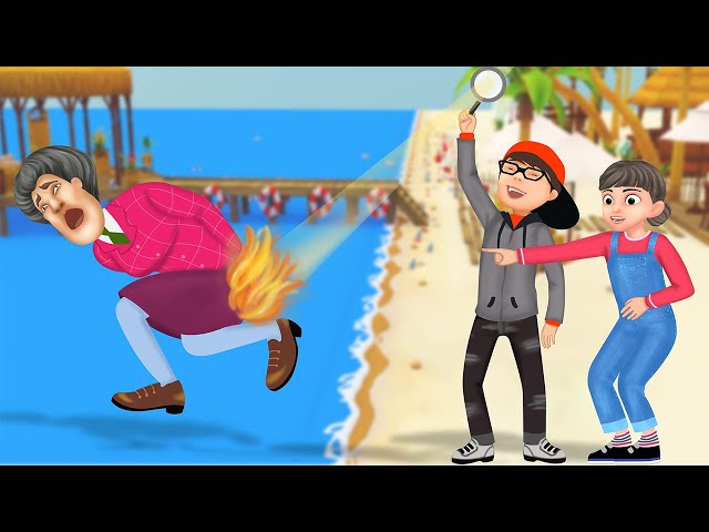 Nick and Tani Troll Scary Teacher at Hawaii Ocean  | Scary Teacher 3D
