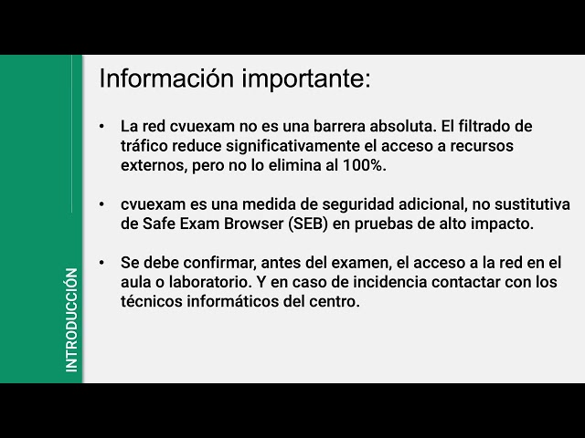 Tutorial : CVUEXAM Network