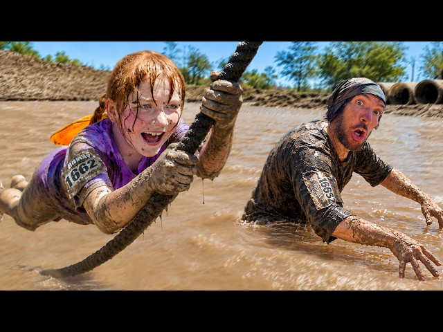 MUD OBSTACLE COURSE with ADLEY!!  Pirates vs Fairies run a Muddy Race for Gold! fun irl family obby