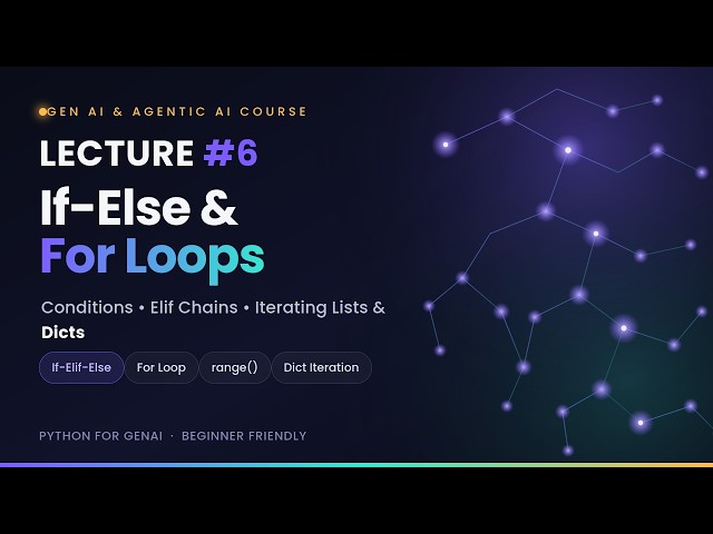 Lecture 6 – Python If-Else & For Loops: Conditions and Iteration Explained