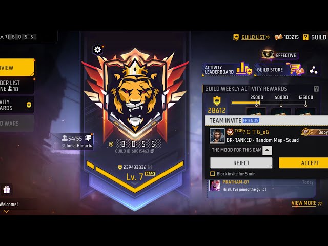 FREE FIRE TOP 1 BOSS GUILD LIVE TEST  🔴 FREE FRIE LIVE #freefire #freefireshorts