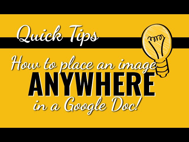 How to place an image anywhere in a Google Doc!
