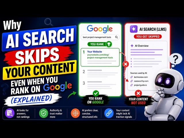 Why AI Search Skips Your Content Even When You Rank on Google Explained #seo #seoupdate #aiseo