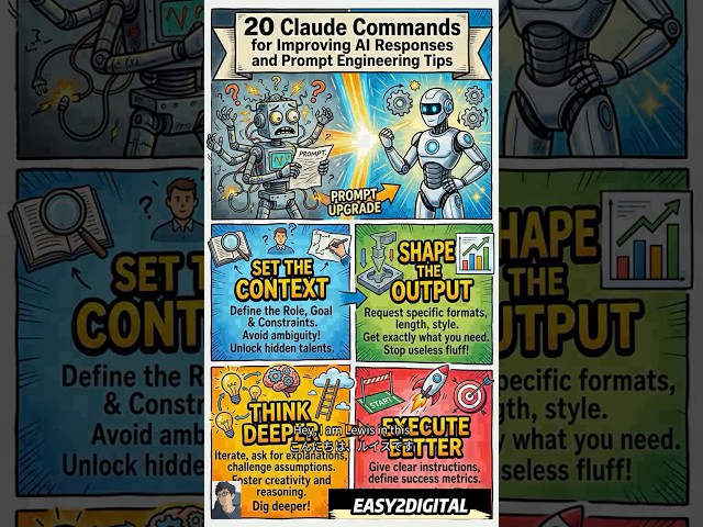 🔥 20 Claude Commands to Master AI & Boost Productivity #easy2digital #ClaudeAI