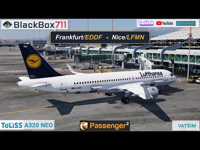 X-Plane 12 - Toliss A320NEO | Passenger2x | Frankfurt/EDDF - Nice/LFMN | VATSIM