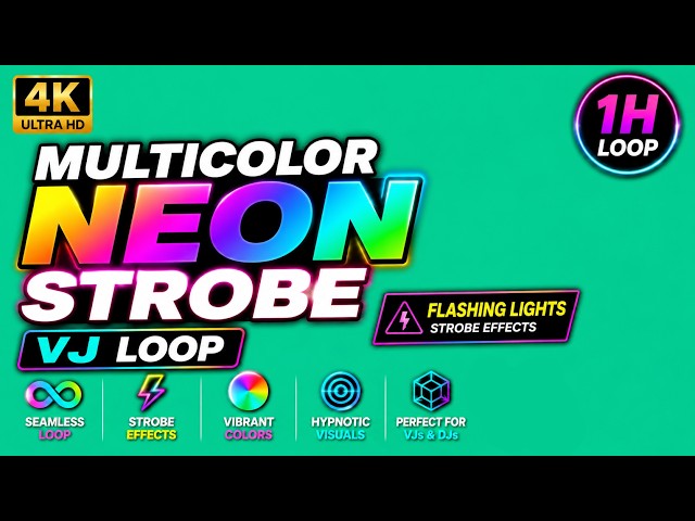 Color Burst Strobe | High Energy VJ Visuals