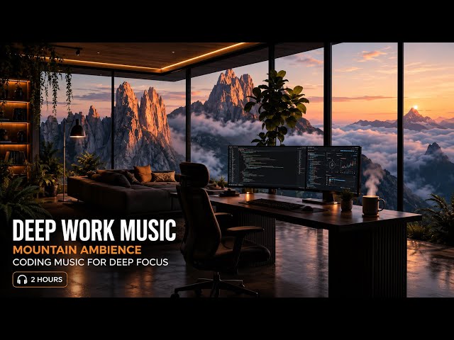 Deep Work Music | Mountain Ambience | Coding Music for Deep Focus 