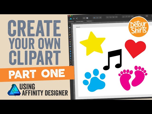T Shirt Design: Create Your Own Clipart (Part 1) using Affinity Designer - Build up your library