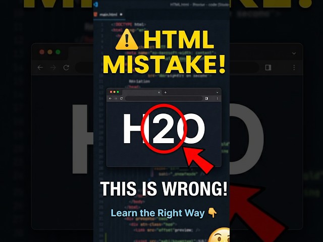 How to write H₂O in HTML? 🤔