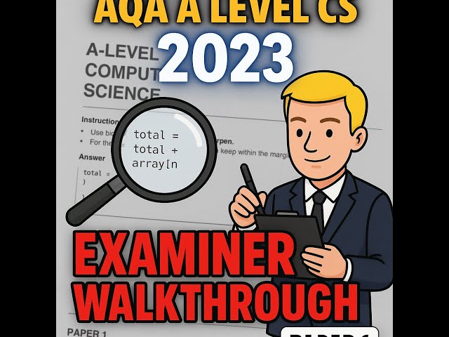 A level Computer Science AQA Paper 1 2023 Walkthrough Q1-4