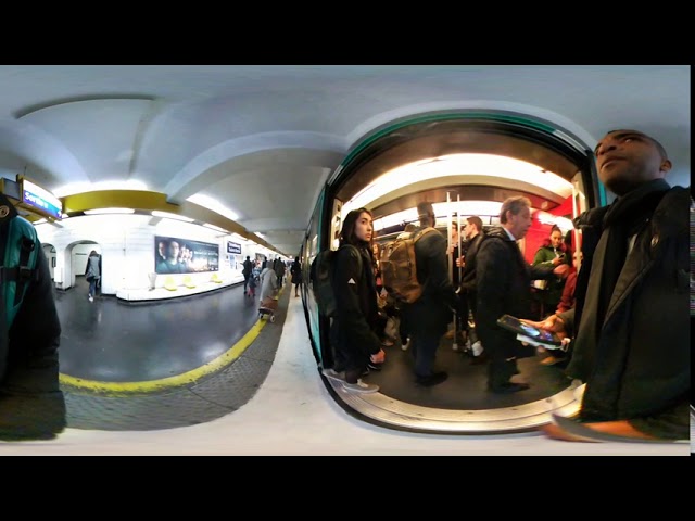 360 Virtual Reality VR Video of Boarding the Metro at  Paris Strasbourg St Denis