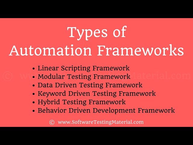Types of Test Automation Frameworks