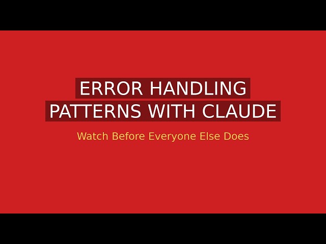 Error Handling Patterns with Claude Code: Fail Loudly, Recover Gracefully