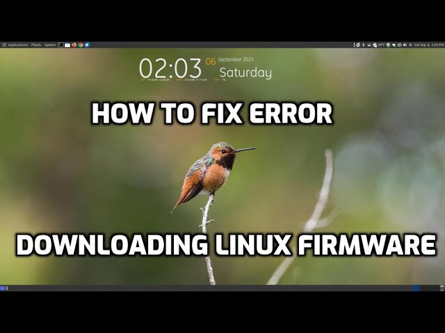 How To Fix Error Downloading Linux Firmware