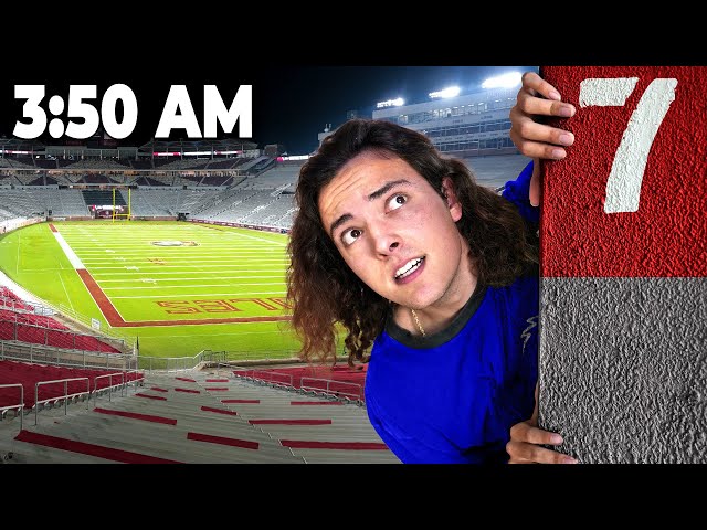 Overnight Challenge Inside College Football Stadium