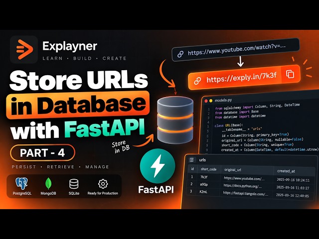 Store URLs in Python | Part 4 | Build a URL Shortener | Explayner Videos