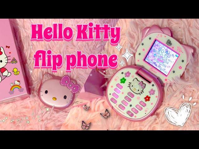 Hello Kitty K688 Flip Phone Unboxing & Demo