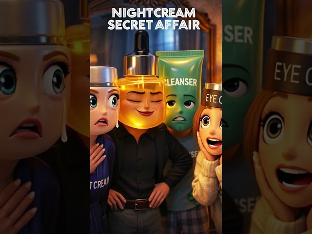 NIGHT CREAM SECRET AFFAIR part 1 #shorts #shortsfeed #shortsvideo @MrBeast @MaybellineNYME