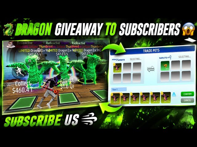 🐲 DRAGON GIVEAWAY TO WINNERS 🏆 😱