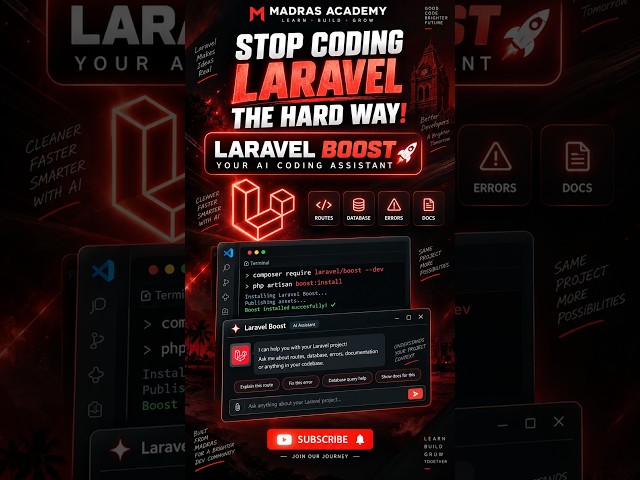 Stop Coding Laravel the Hard Way! 🤖 Laravel Boost #shorts