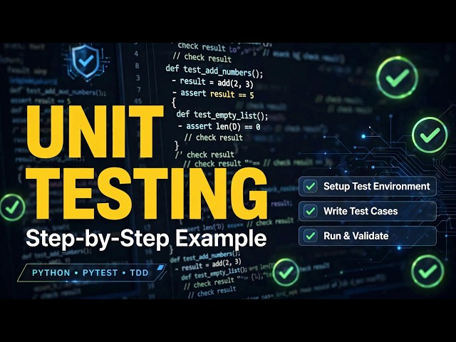 Python Unit Testing Tutorial - Step by Step Example (Beginners)