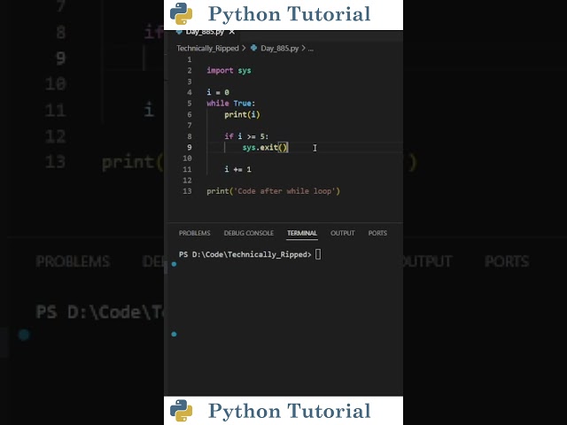 How to Stop a Python Script | Python Tutorial