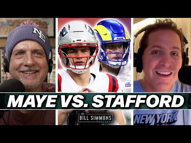 An MVP Battle: Maye Vs. Stafford … and McCaffrey? Plus Week 18 Picks | The Bill Simmons Podcast